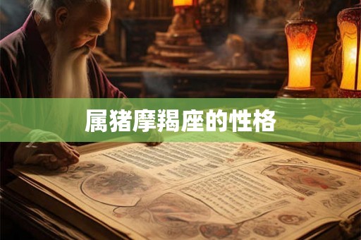 属猪摩羯座的性格