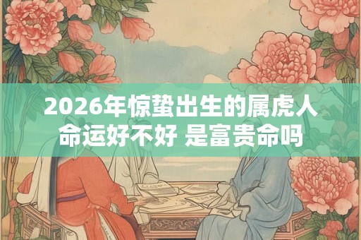 2026年惊蛰出生的属虎人命运好不好 是富贵命吗
