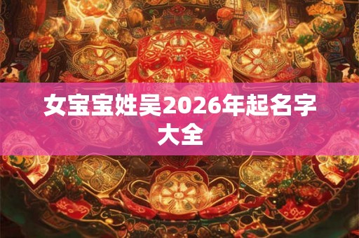 女宝宝姓吴2026年起名字大全