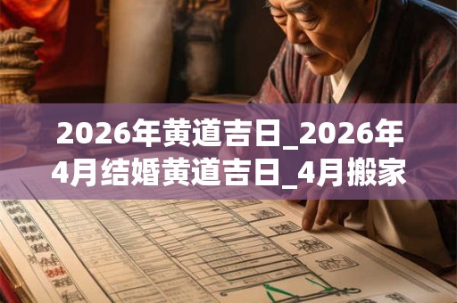 2026年黄道吉日_2026年4月结婚黄道吉日_4月搬家黄道吉日