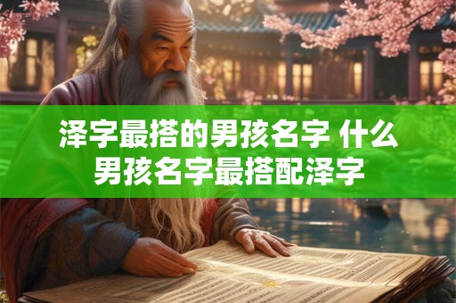 泽字最搭的男孩名字 什么男孩名字最搭配泽字