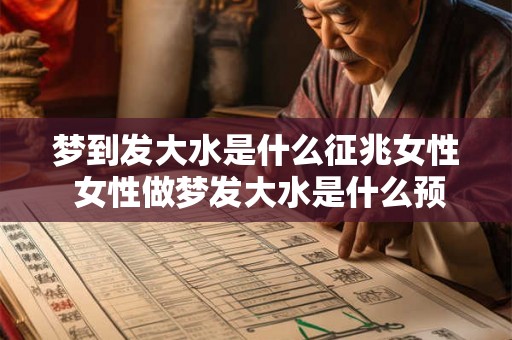 梦到发大水是什么征兆女性 女性做梦发大水是什么预兆
