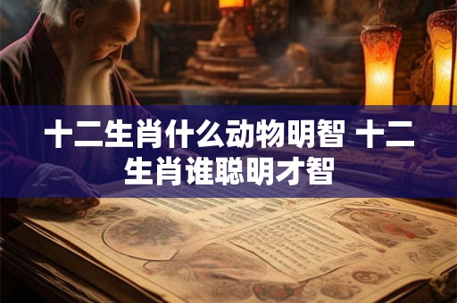 十二生肖什么动物明智 十二生肖谁聪明才智