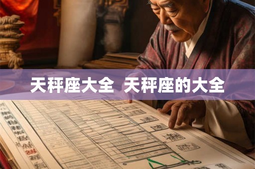 天秤座大全  天秤座的大全