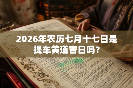 2026年农历七月十七日是提车黄道吉日吗？