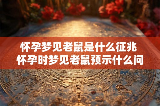 怀孕梦见老鼠是什么征兆 怀孕时梦见老鼠预示什么问题或潜在的意义