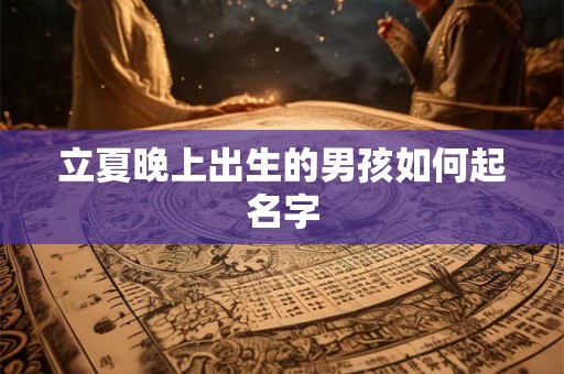 立夏晚上出生的男孩如何起名字