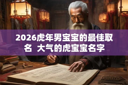 2026虎年男宝宝的最佳取名  大气的虎宝宝名字