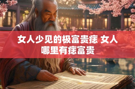 女人少见的极富贵痣 女人哪里有痣富贵
