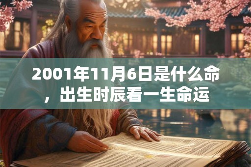2001年11月6日是什么命，出生时辰看一生命运