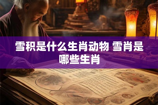 雪积是什么生肖动物 雪肖是哪些生肖
