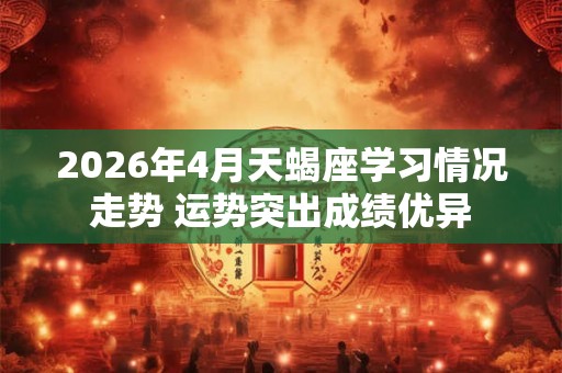 2026年4月天蝎座学习情况走势 运势突出成绩优异