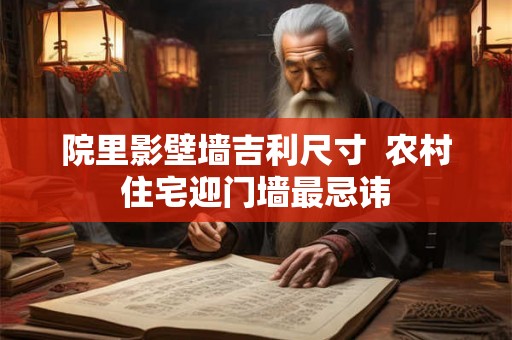 院里影壁墙吉利尺寸  农村住宅迎门墙最忌讳