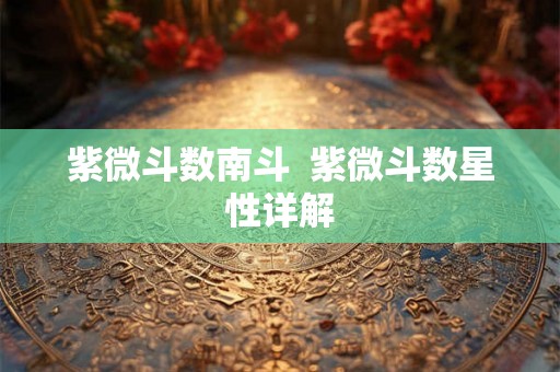 紫微斗数南斗 紫微斗数星性详解 紫微斗数南斗 紫微斗数星性详解