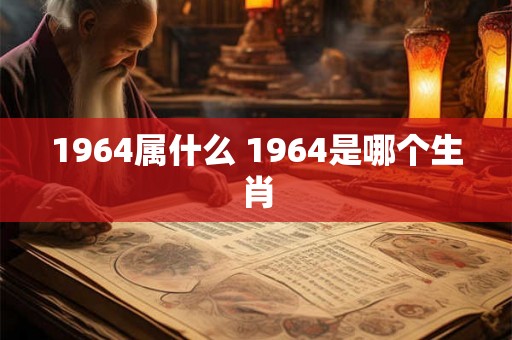 1964属什么 1964是哪个生肖