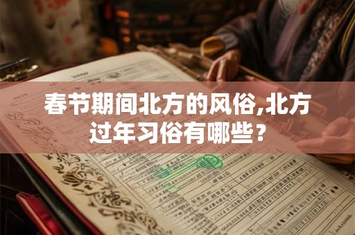 春节期间北方的风俗,北方过年习俗有哪些？
