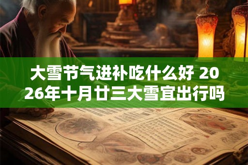 大雪节气进补吃什么好 2026年十月廿三大雪宜出行吗 大雪节气进补吃什么好 2026年十月廿三大雪宜出行吗