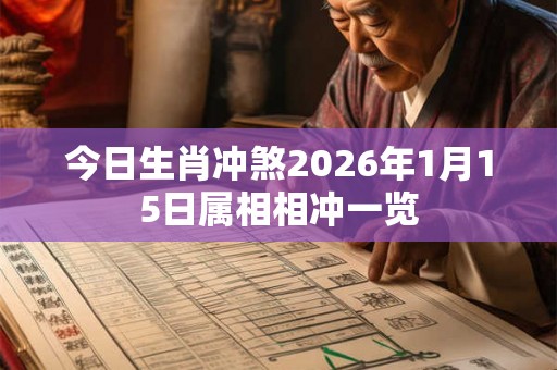 今日生肖冲煞2026年1月15日属相相冲一览 今日生肖冲煞2026年1月15日属相相冲一览