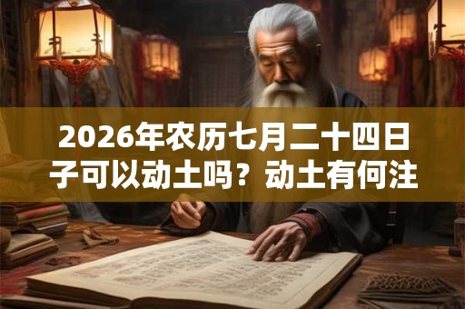 2026年农历七月二十四日子可以动土吗？动土有何注意事项？