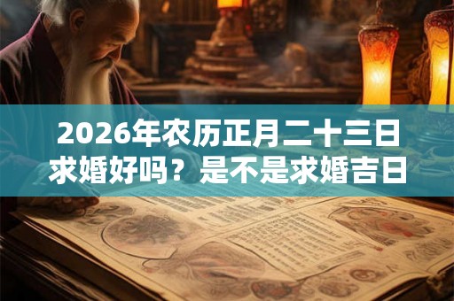 2026年农历正月二十三日求婚好吗？是不是求婚吉日？