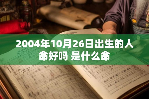 2004年10月26日出生的人命好吗 是什么命