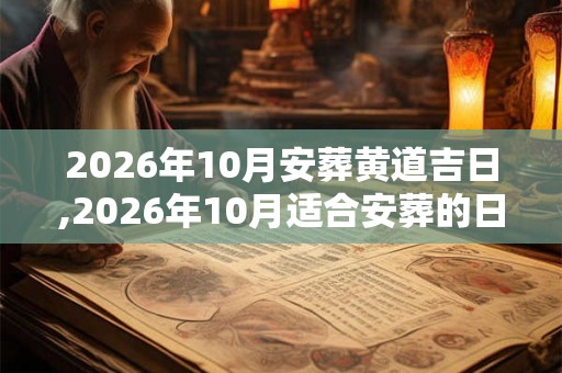 2026年10月安葬黄道吉日,2026年10月适合安葬的日子