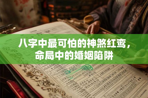 八字中最可怕的神煞红鸾，命局中的婚姻陷阱