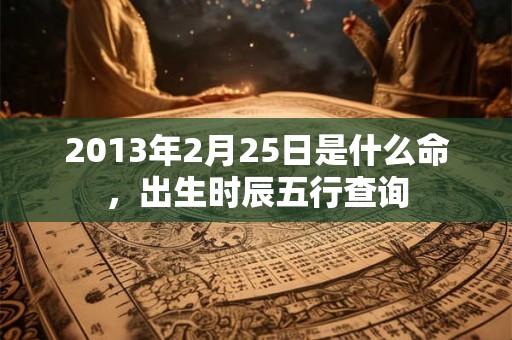 2013年2月25日是什么命，出生时辰五行查询