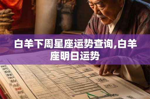 白羊下周星座运势查询,白羊座明日运势 白羊下周星座运势查询,白羊座明日运势
