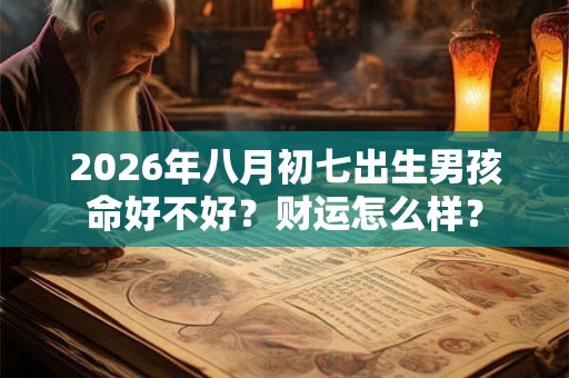 2026年八月初七出生男孩命好不好？财运怎么样？