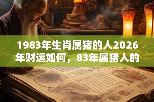 1983年生肖属猪的人2026年财运如何，83年属猪人的大运年