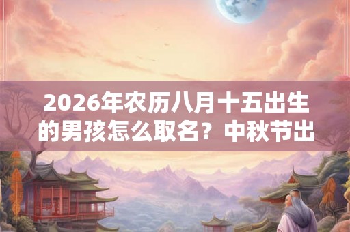 2026年农历八月十五出生的男孩怎么取名？中秋节出生的孩子好吗？