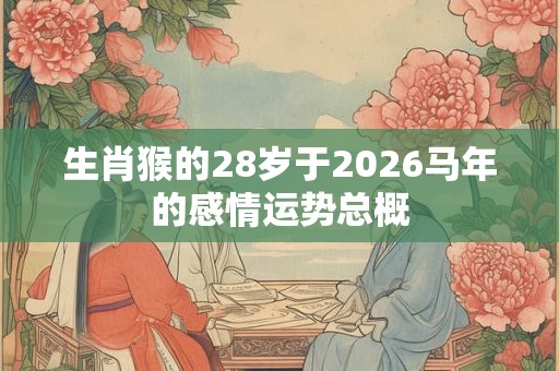 生肖猴的28岁于2026马年的感情运势总概