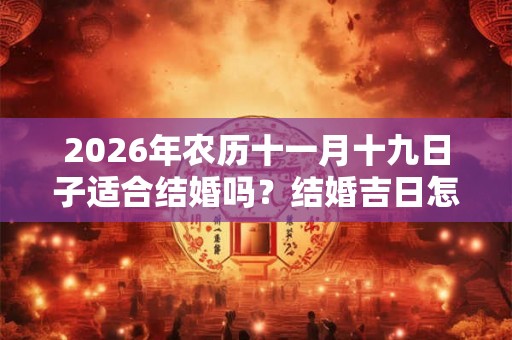 2026年农历十一月十九日子适合结婚吗？结婚吉日怎么选？