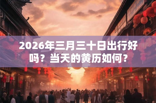 2026年三月三十日出行好吗？当天的黄历如何？
