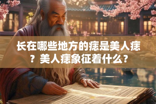 长在哪些地方的痣是美人痣？美人痣象征着什么？