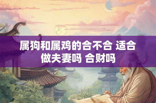 属狗和属鸡的合不合 适合做夫妻吗 合财吗