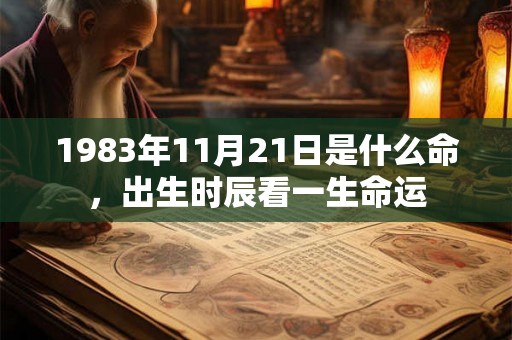 1983年11月21日是什么命，出生时辰看一生命运