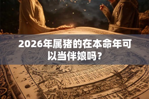 2026年属猪的在本命年可以当伴娘吗？
