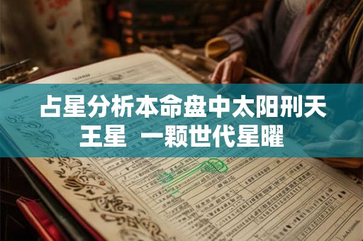 占星分析本命盘中太阳刑天王星  一颗世代星曜