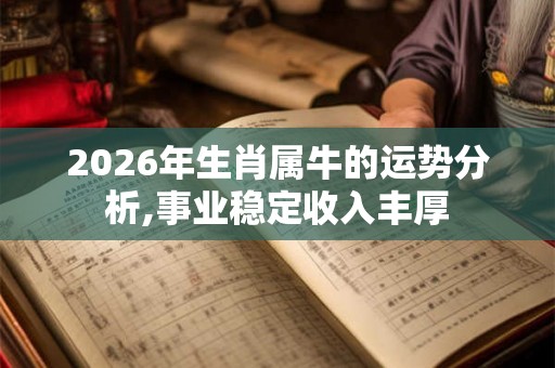2026年生肖属牛的运势分析,事业稳定收入丰厚