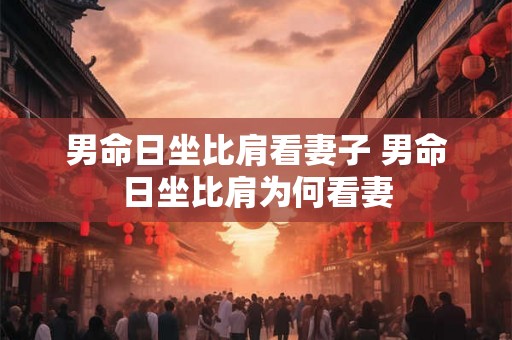 男命日坐比肩看妻子 男命日坐比肩为何看妻 男命日坐比肩看妻子 男命日坐比肩为何看妻