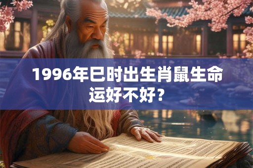 1996年巳时出生肖鼠生命运好不好？