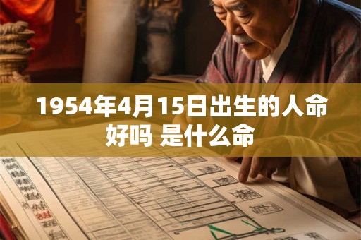 1954年4月15日出生的人命好吗 是什么命