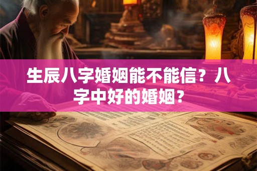 生辰八字婚姻能不能信？八字中好的婚姻？