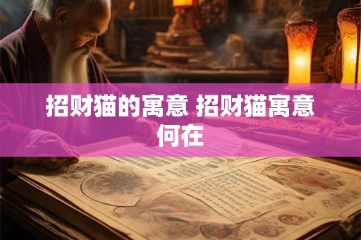 招财猫的寓意 招财猫寓意何在