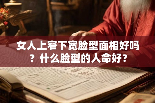 女人上窄下宽脸型面相好吗?什么脸型的人命好? 女人上窄下宽脸型面相好吗?什么脸型的人命好?