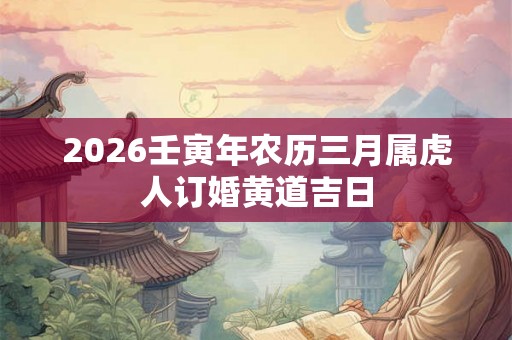 2026壬寅年农历三月属虎人订婚黄道吉日 2026壬寅年农历三月属虎人订婚黄道吉日