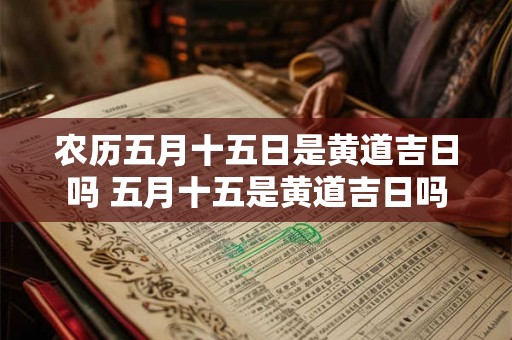 农历五月十五日是黄道吉日吗 五月十五是黄道吉日吗