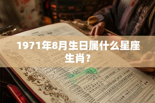 1971年8月生日属什么星座生肖？
